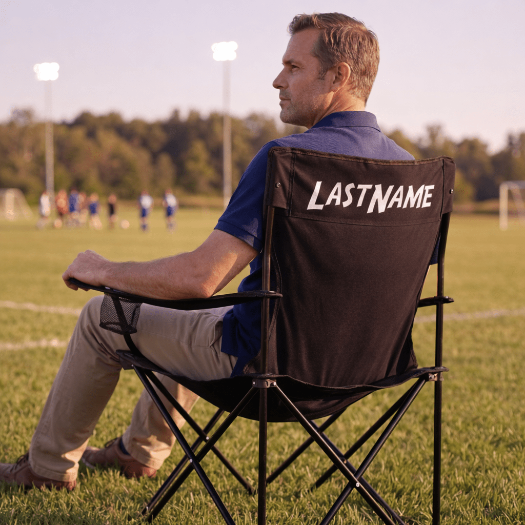 Custom Text Camping Chair – Personalized Fold - Up Outdoor Chair with Carry Bag