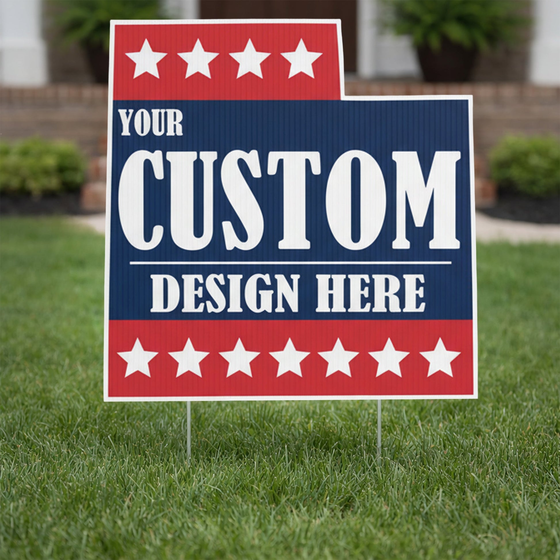 Custom - Utah - State Shaped Yard Sign
