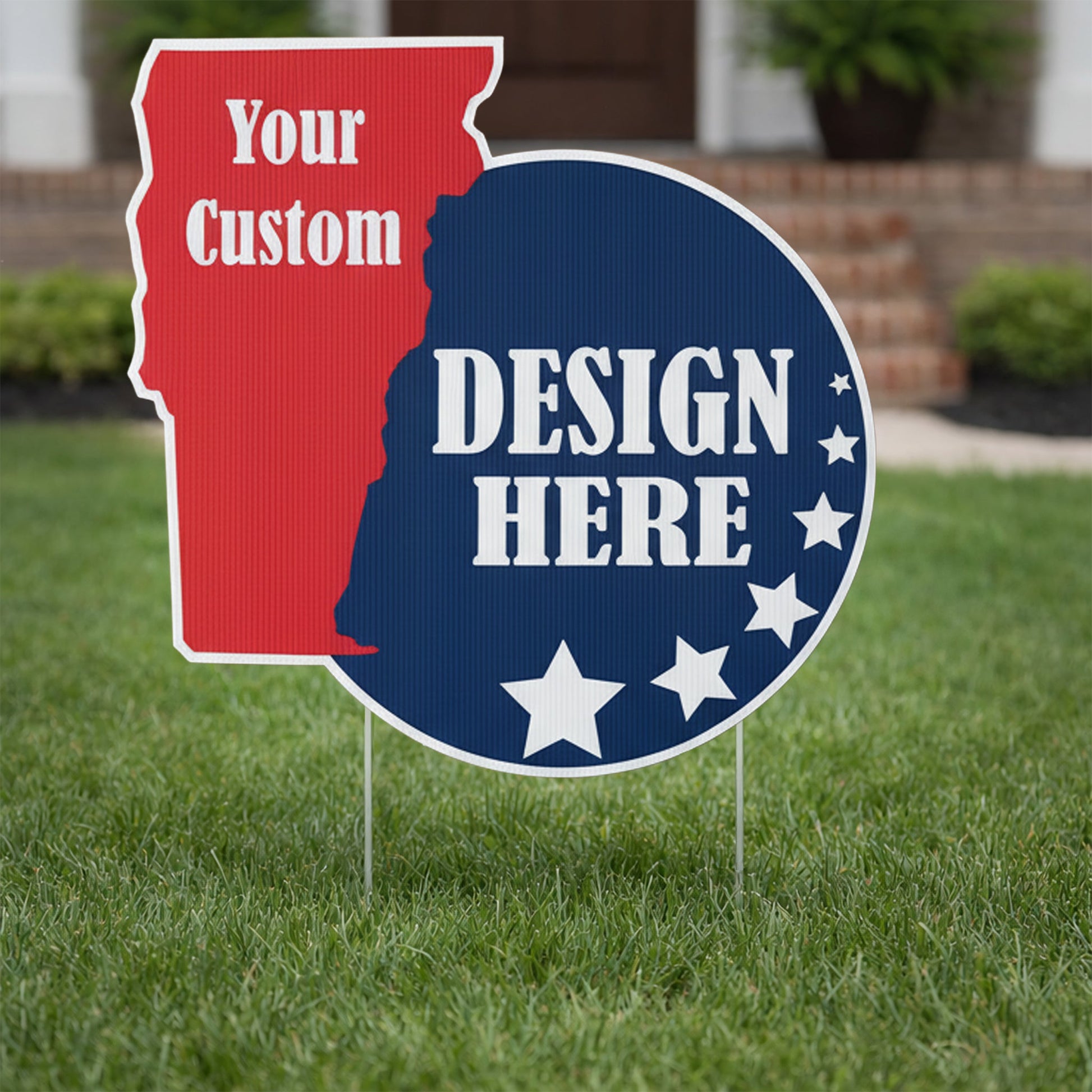 Custom - Vermont - State Shaped Yard Sign