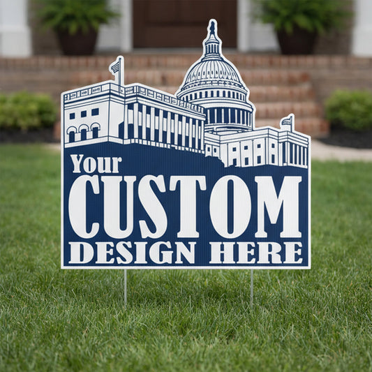 Custom Washington D.C. Shaped Yard Sign
