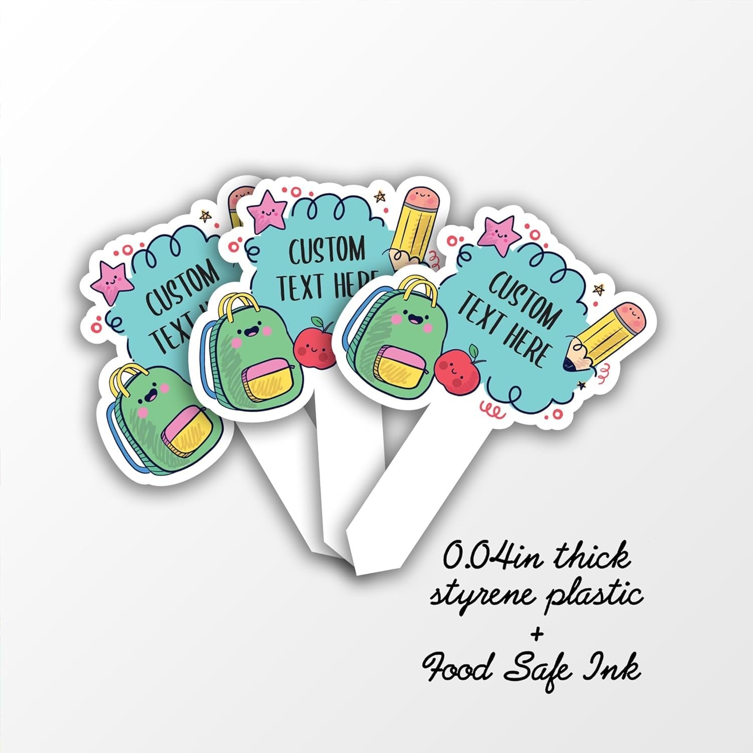 Decorazioni per cupcake Back to School - VARACL 32 pezzi Decorazioni per cupcake Back to School - VARACL 32 pezzi