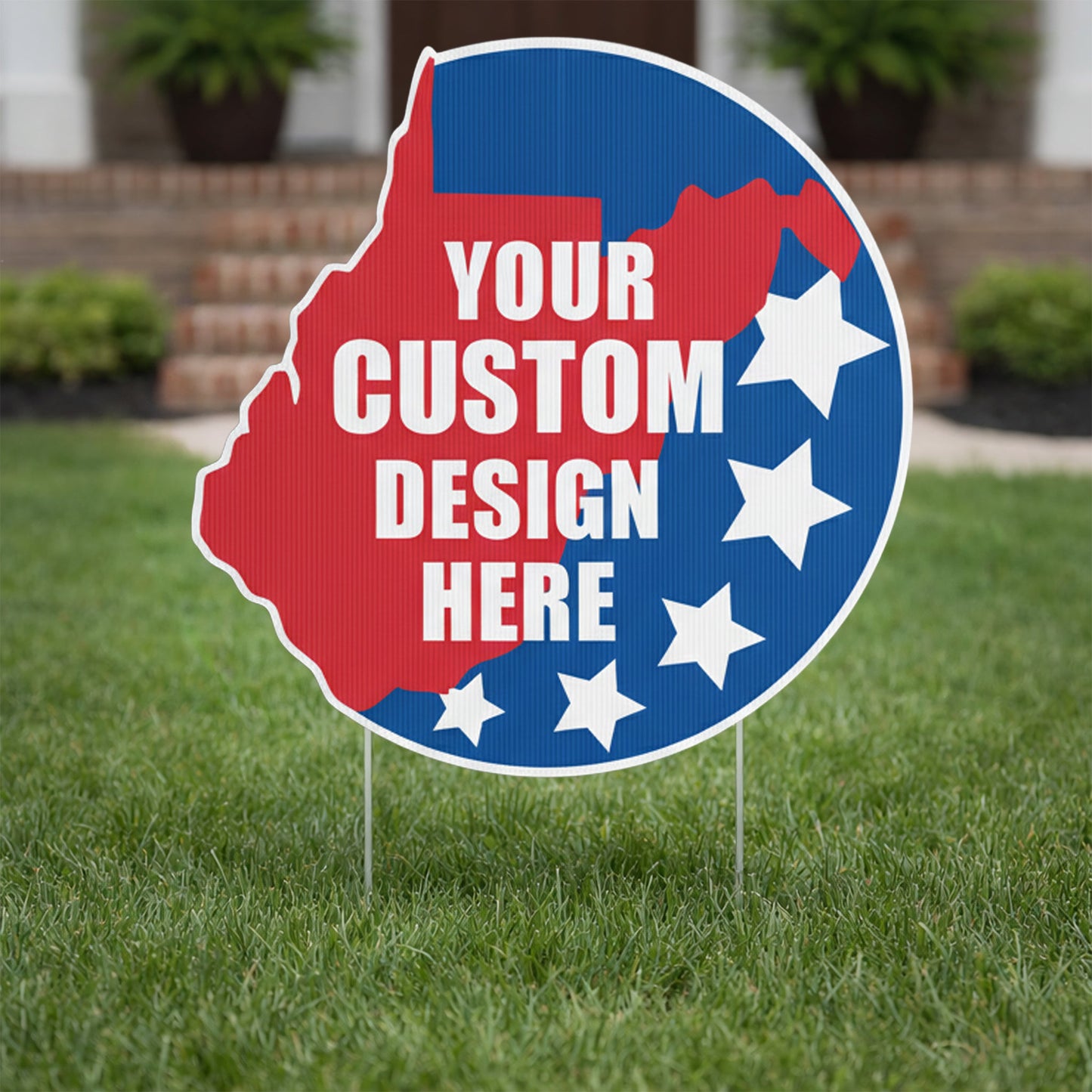 Custom - West Virginia - State Shaped Yard Sign