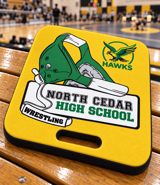 Custom Wrestling Team Bleacher Cushion – Personalized Stadium Seat Pad