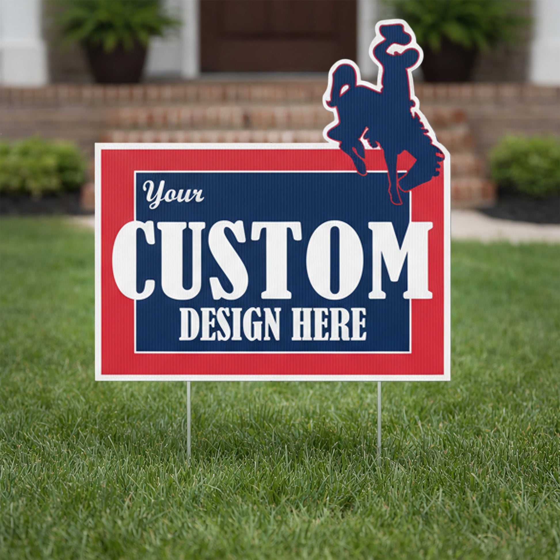 Custom - Wyoming - State Shaped Yard Sign