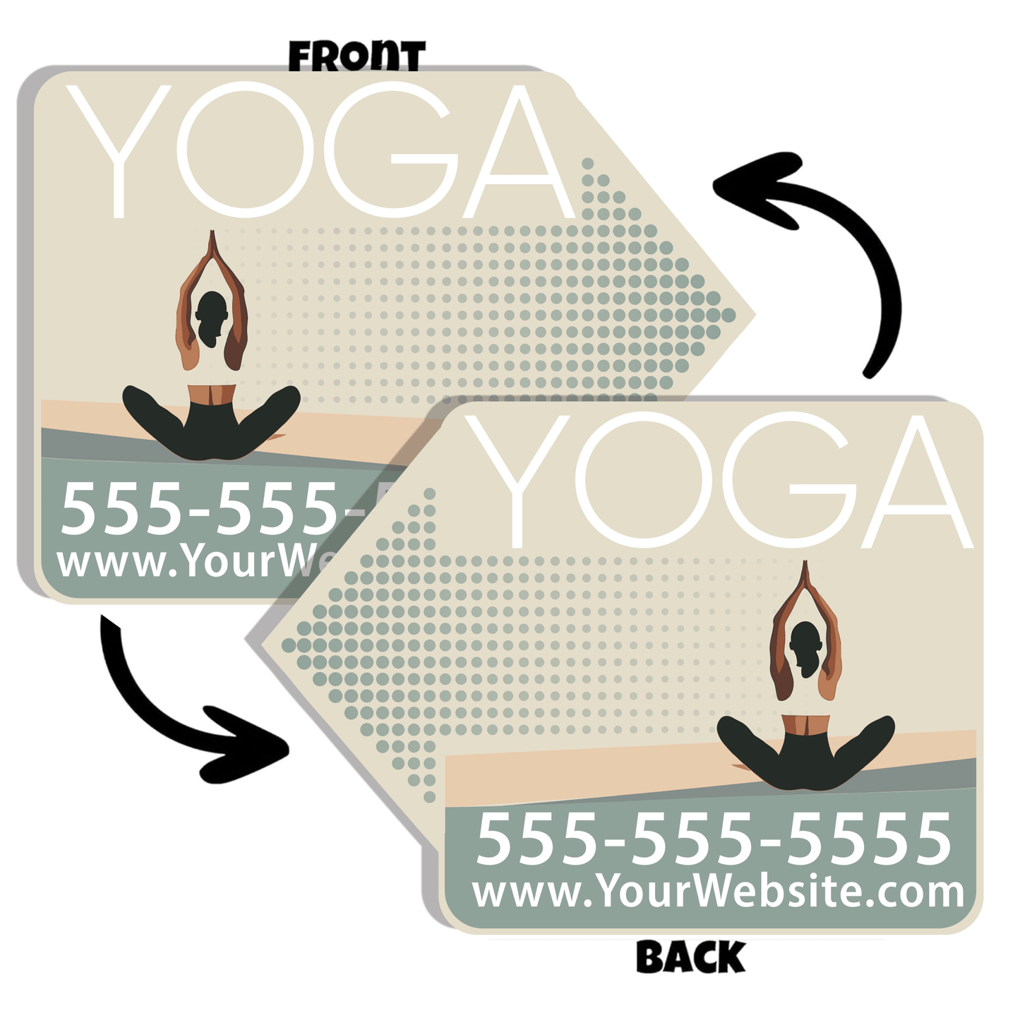 Custom Yoga Directional Yard Signs – 23"x17" | 10 - Pack | 20 EZ Stakes Included