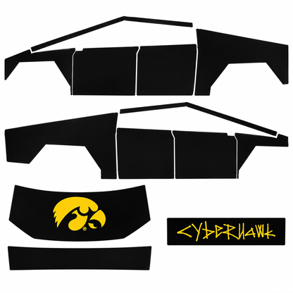Iowa Hawkeyes Cybertruck Wrap Panel Kit – CyberHawk