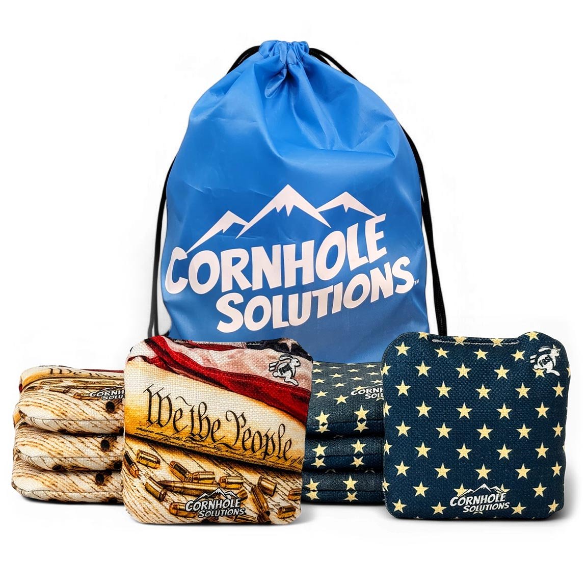 Distressed Stars & WTP Bags Rec Cornhole Bags – Set of 8