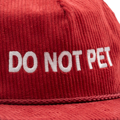 DO NOT PET - Brick Red Corduroy Hat