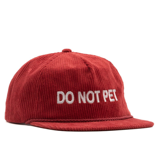 DO NOT PET - Brick Red Corduroy Hat