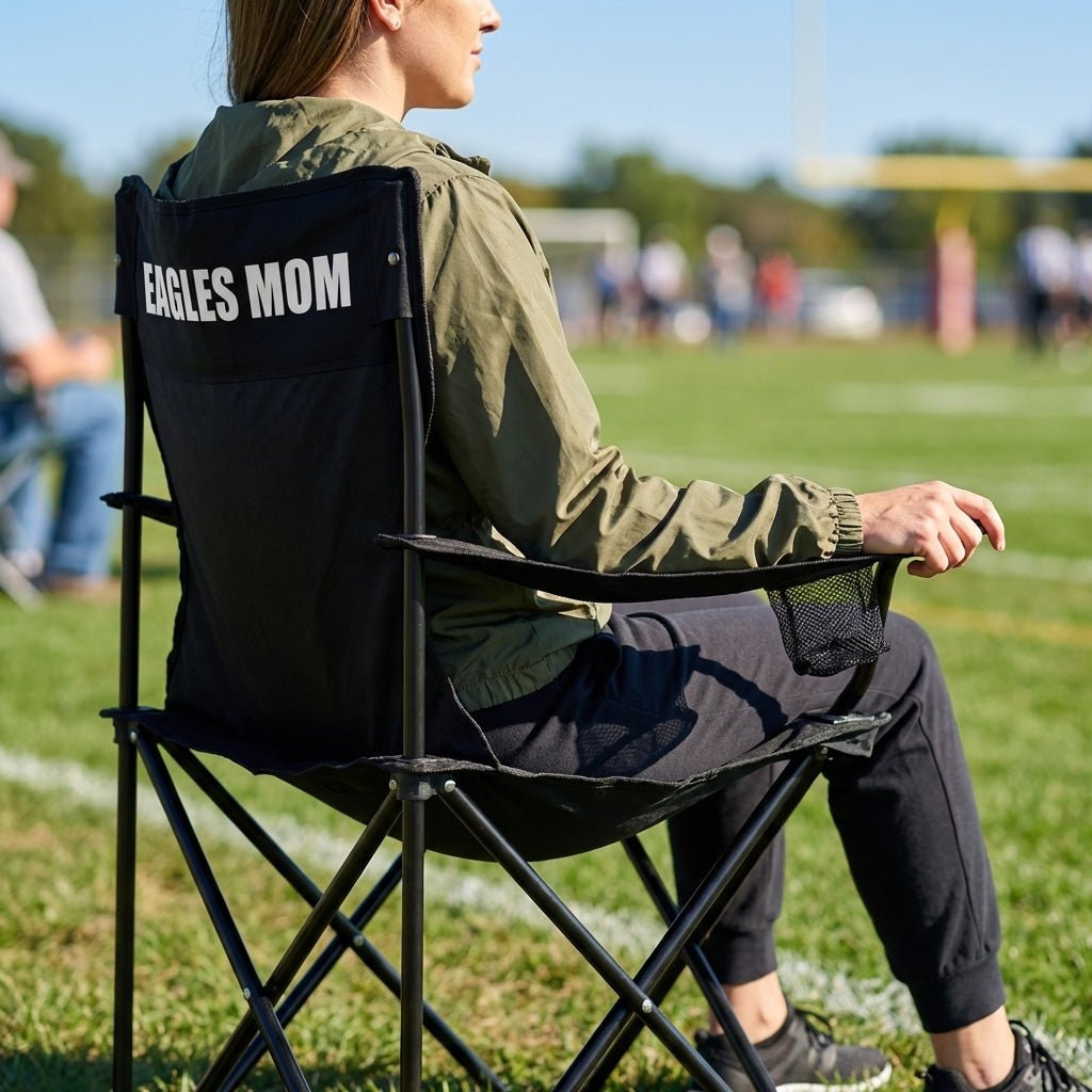 Eagles Mom Black Folding Camping Chair