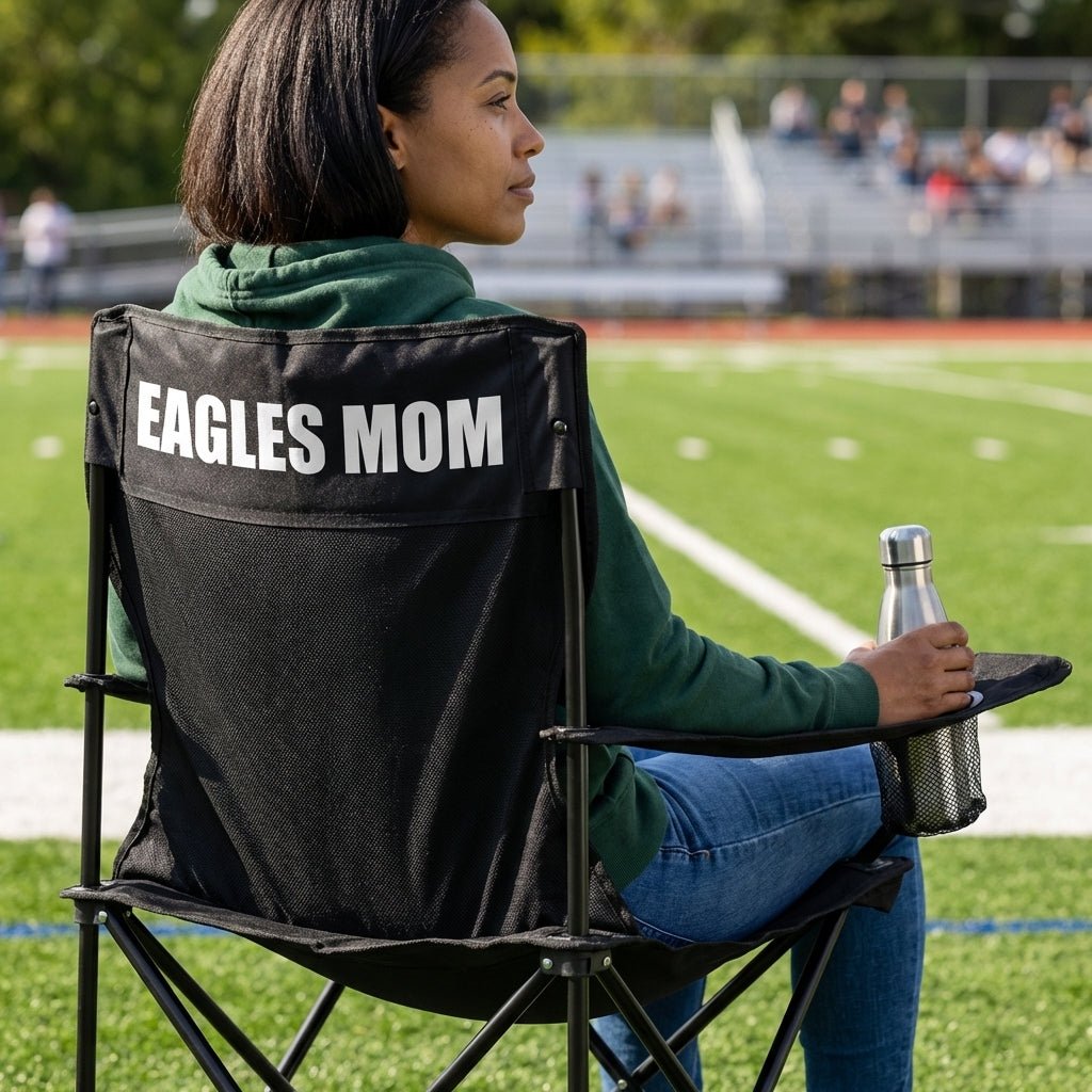 Eagles Mom Black Folding Camping Chair