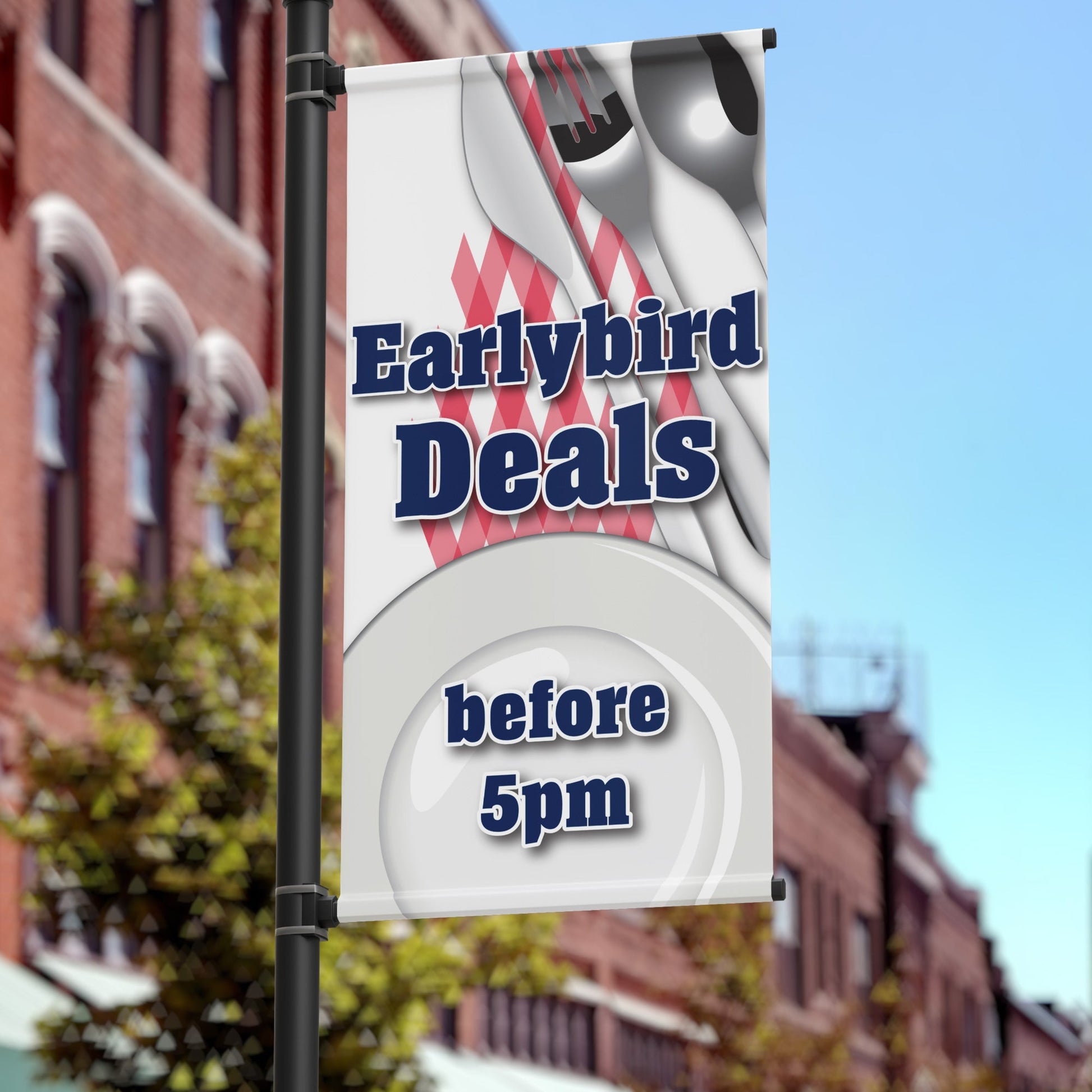 Early Bird Deals 18"x36" Pole Banner