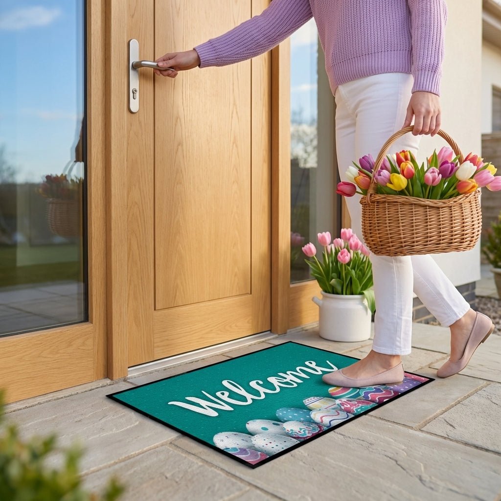 Easter Doormat, 24x36 Inches, Welcome