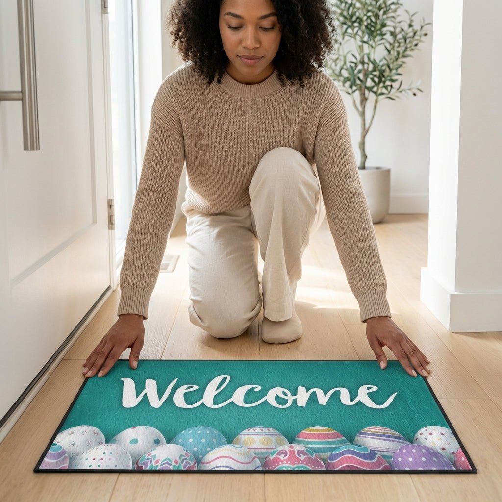 Easter Doormat, 24x36 Inches, Welcome