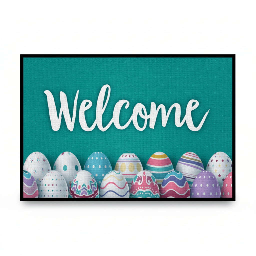 Easter Doormat, 24x36 Inches, Welcome