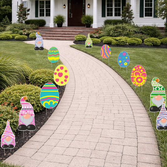 Easter Gnome Yard Decoration, 12 pcs
