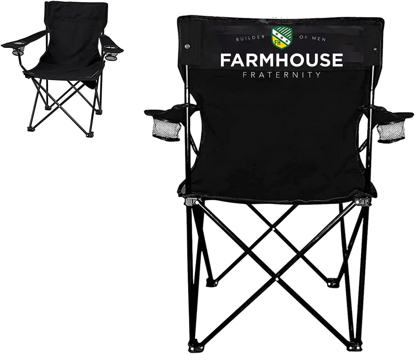 Farmhouse Fraternity Black Folding Camping Chair