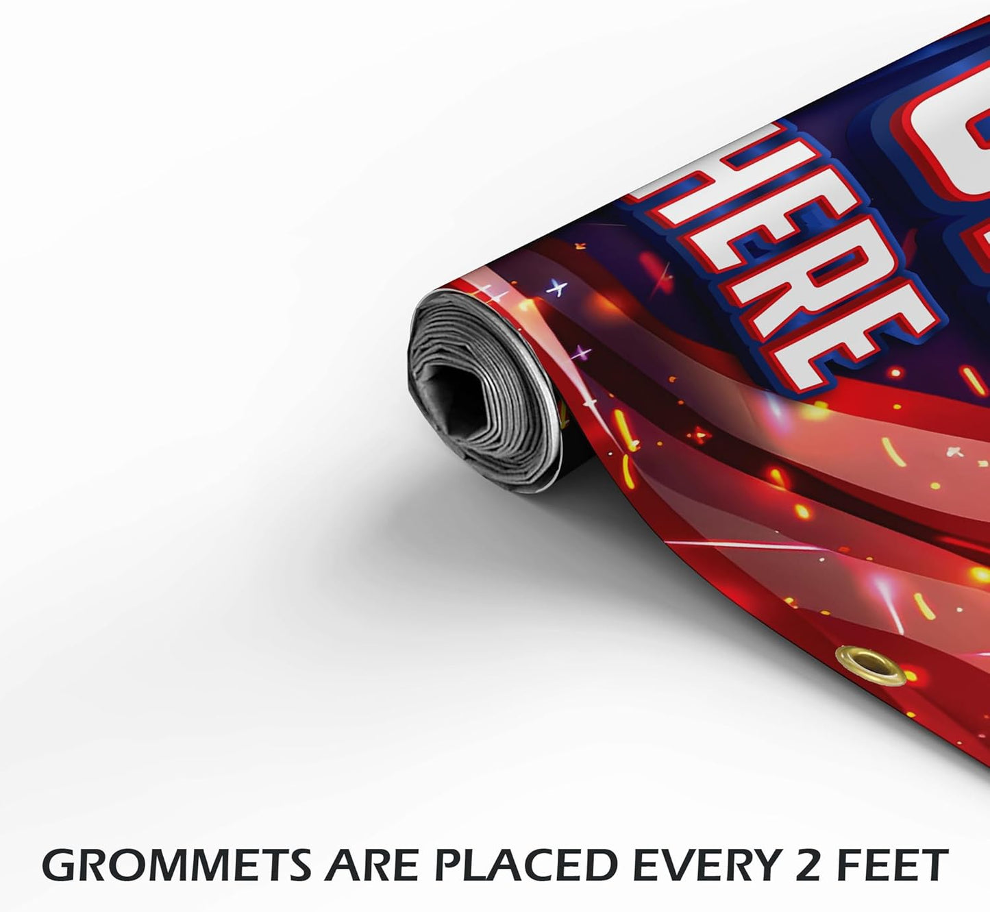 Fireworks Sold Here Banner - 4th of July Outdoor Sign - Waterproof Vinyl Banner with Grommets