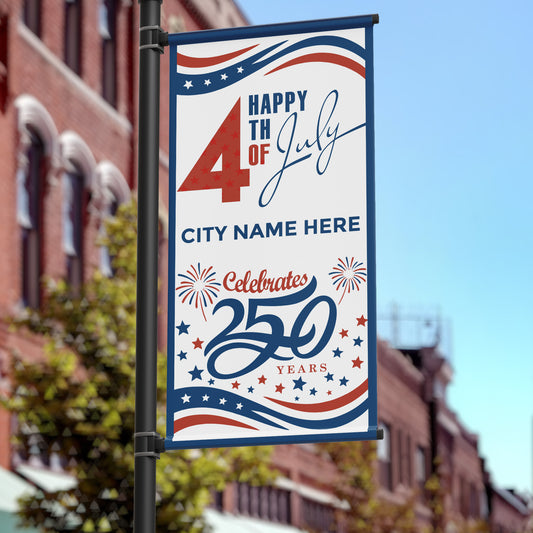 24"x48" America's 250th Pole Banner, Fireworks