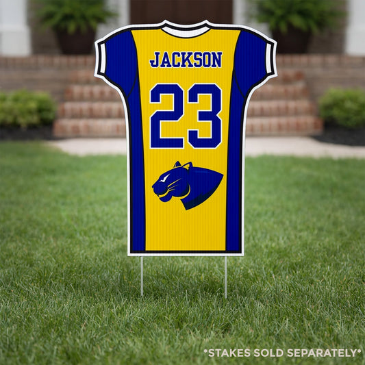 Football Jersey Yard Signs - One Sided