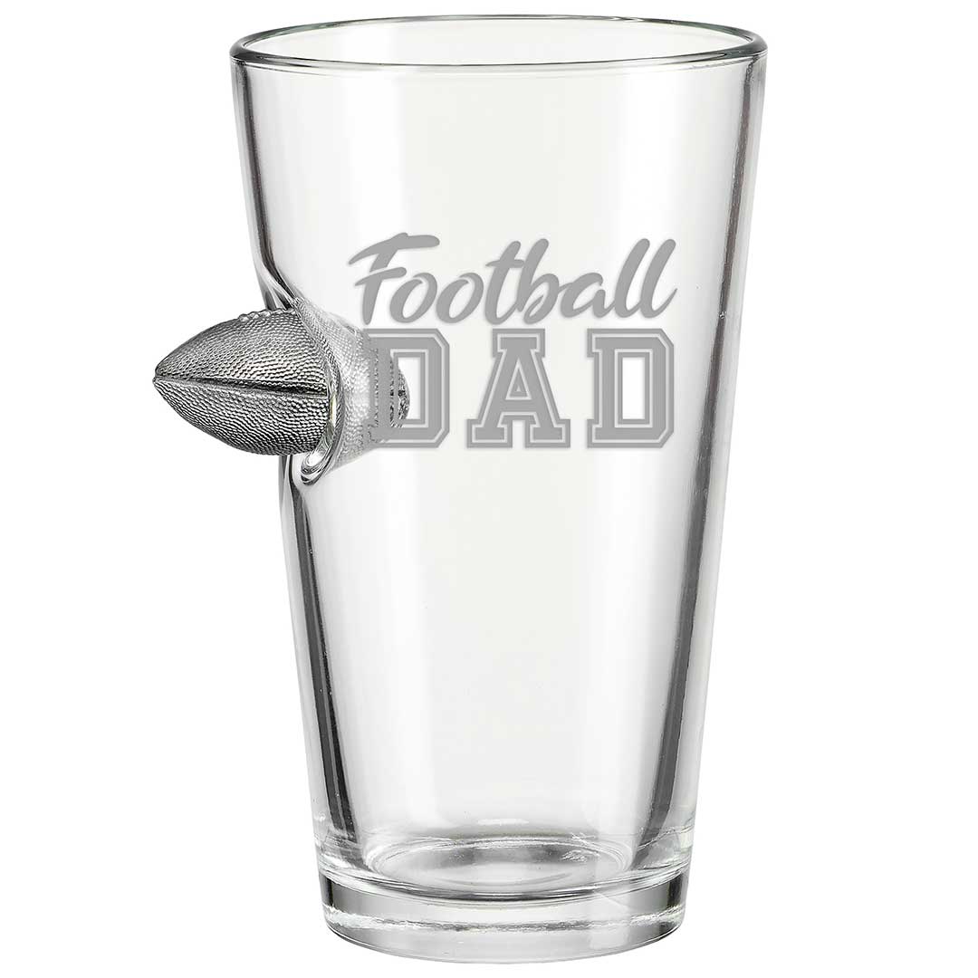 Football Mom Glass – BenShot Handcrafted Glass with Football | Made in USA