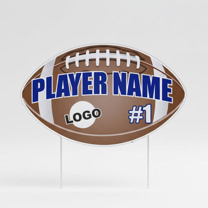 Football Shaped Team & Player Fence & Yard Signs