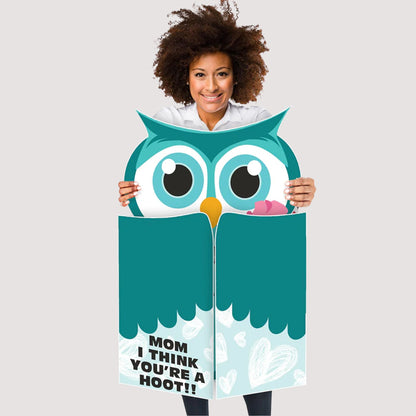 Giant 4 - Foot Funny Owl Mother’s Day Card (36x48) with Envelope