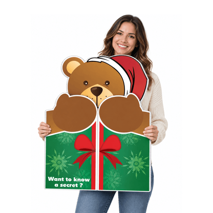 Giant Green Christmas Bear Hug Card