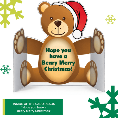 Giant Green Christmas Bear Hug Card