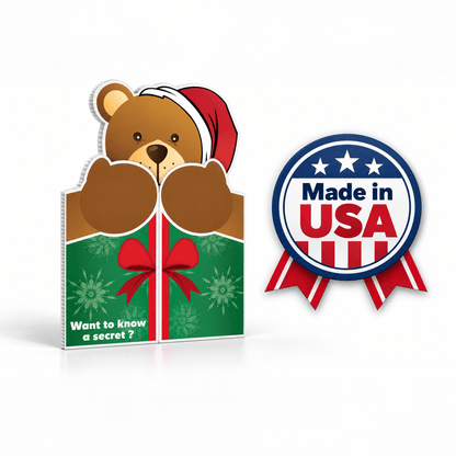 Giant Green Christmas Bear Hug Card