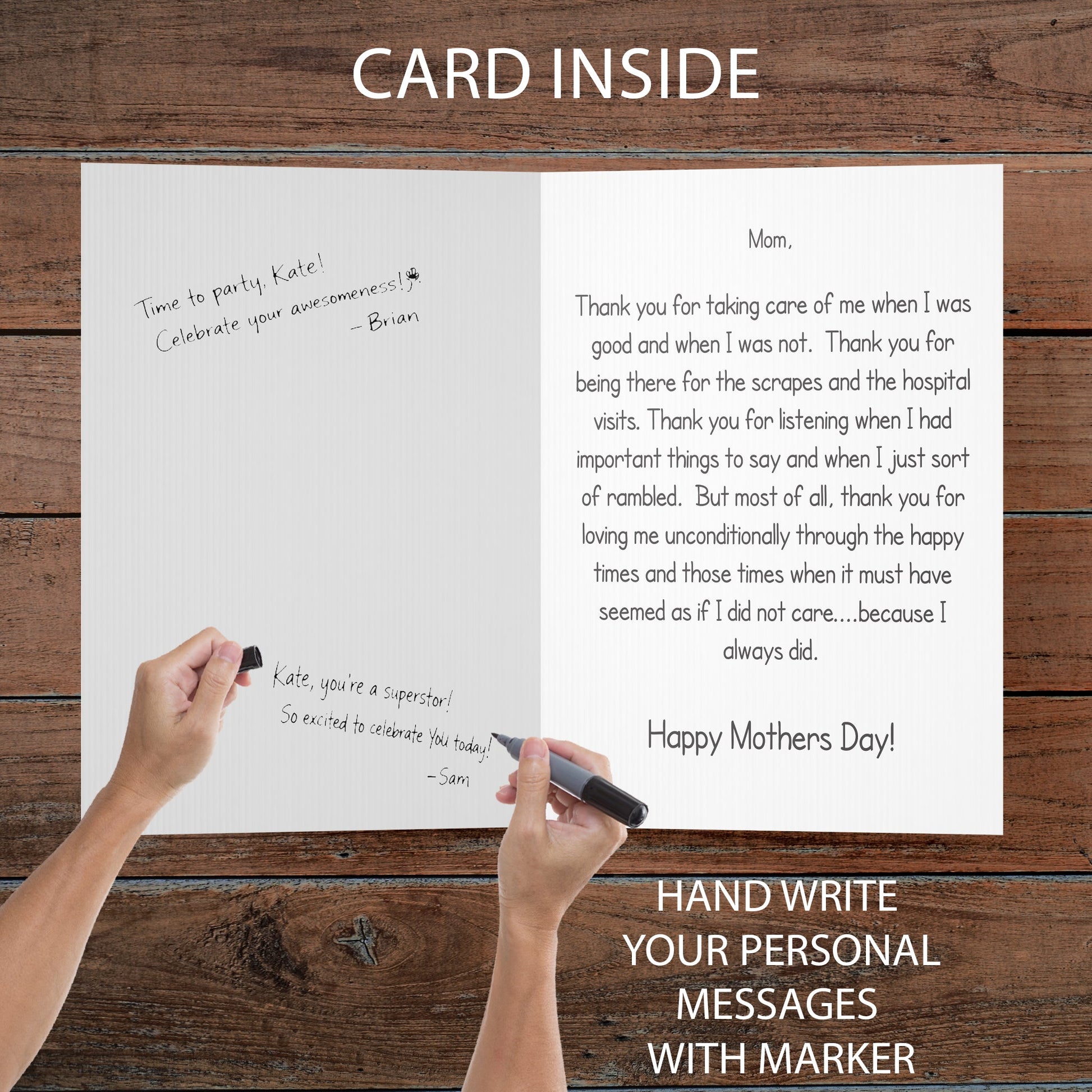 Giant "I Love You Mom" Mother's Day Greeting Card – 2x3 Foot with Jumbo Envelope