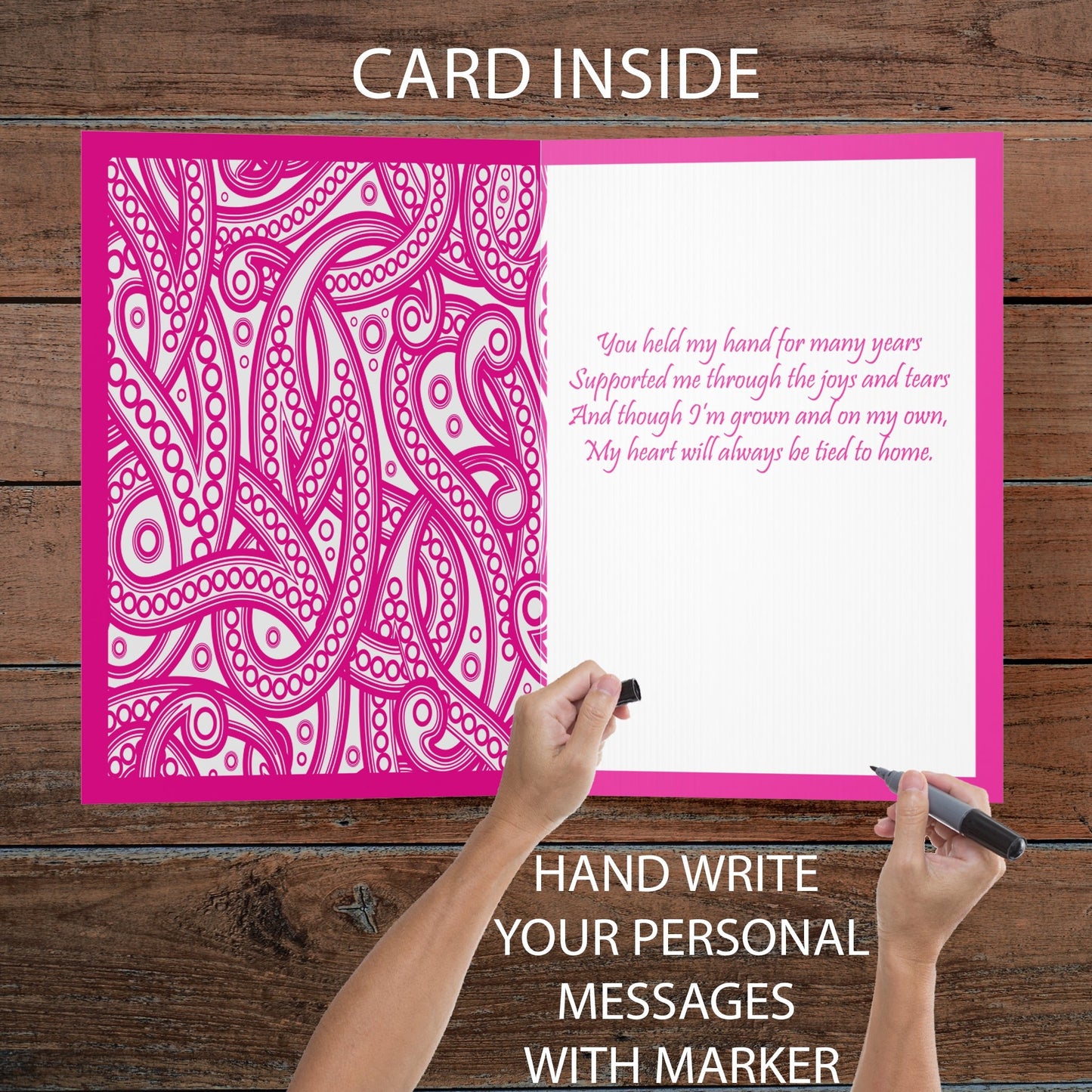 Giant Pink Happy Mother's Day Greeting Card