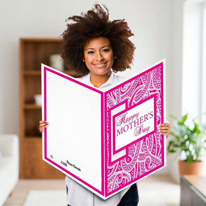 Giant Pink Happy Mother's Day Greeting Card