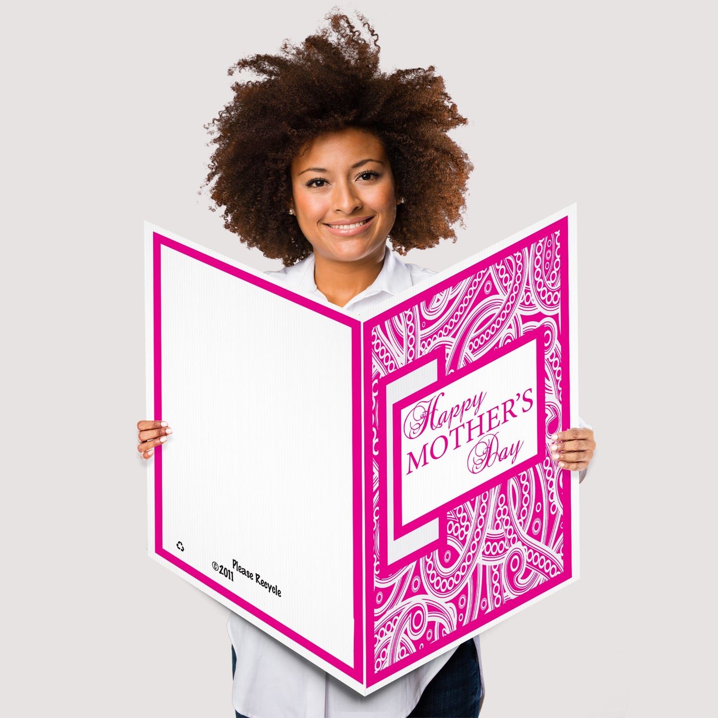 Giant Pink Happy Mother's Day Greeting Card