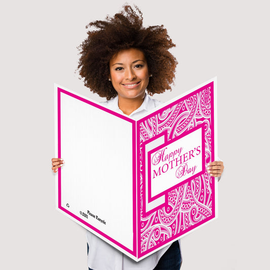 Giant Pink Happy Mother's Day Greeting Card