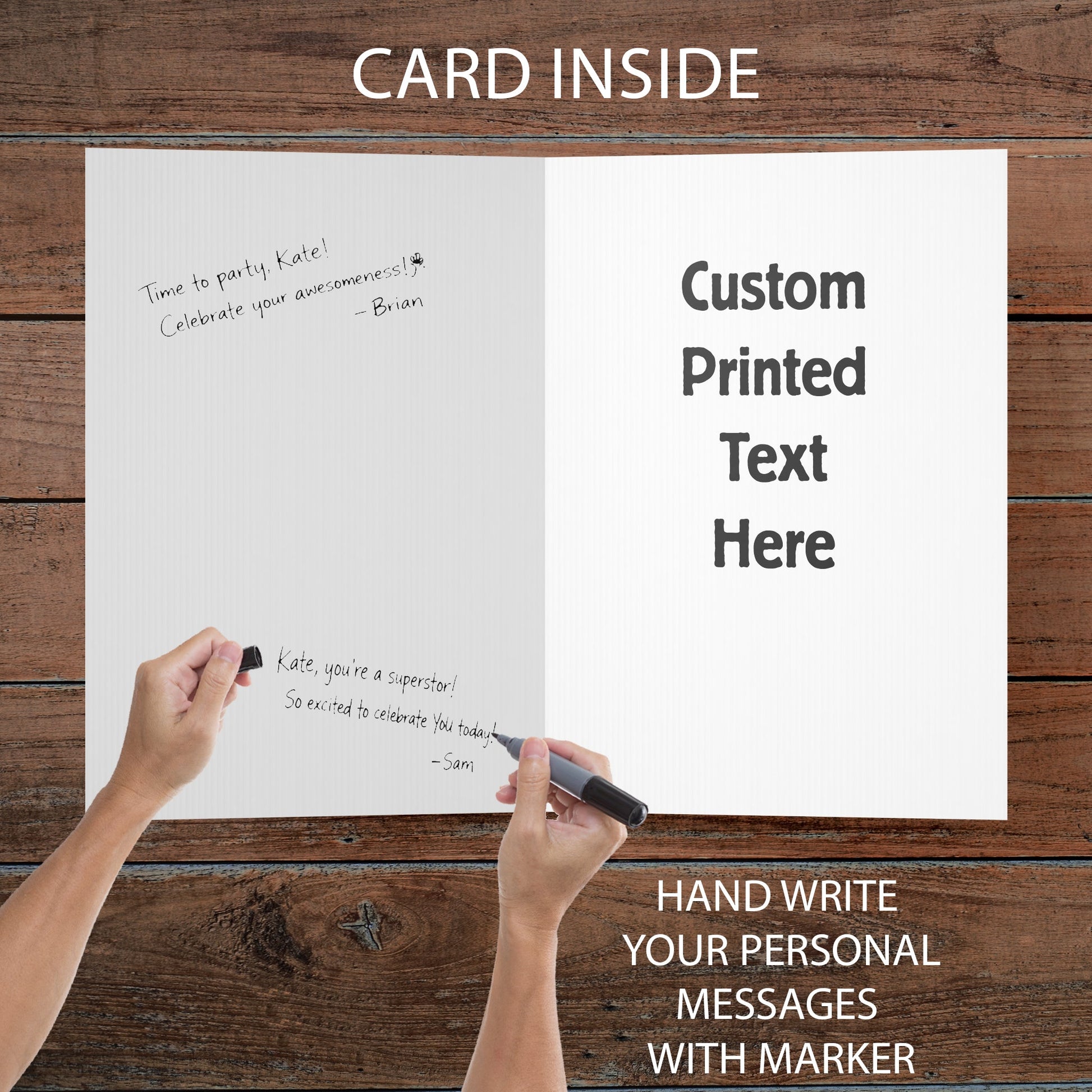 Giant Pink Mother's Day Custom Greeting Card