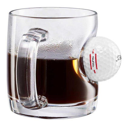 Golf Ball Glass – Handcrafted Glass with Real Golf Ball | Gift for Golfers