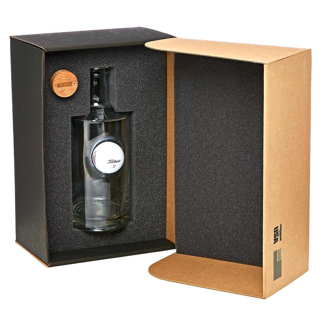 Golf Ball Glass – Handcrafted Glass with Real Golf Ball | Gift for Golfers