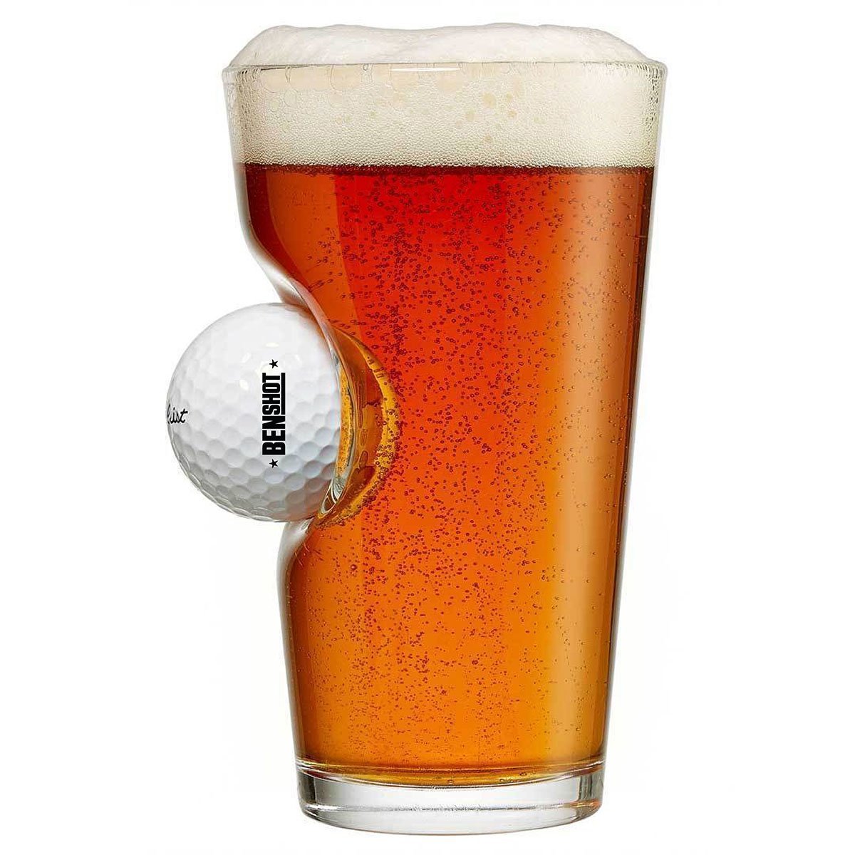 Golf Ball Glass – Handcrafted Glass with Real Golf Ball | Gift for Golfers