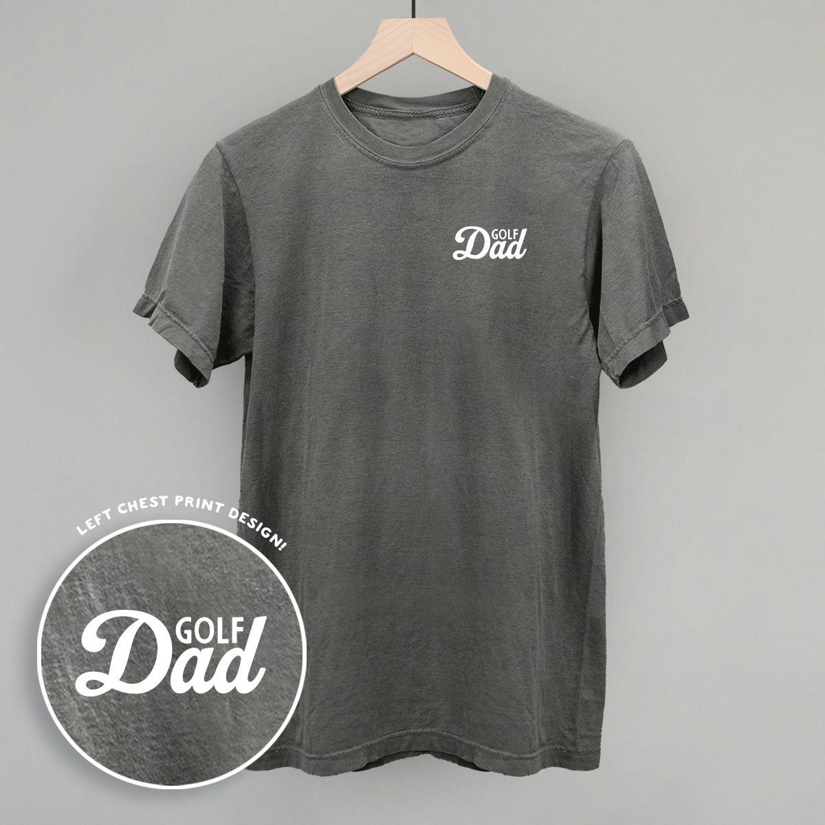Golf Dad (White) (Left Chest) T-shirt