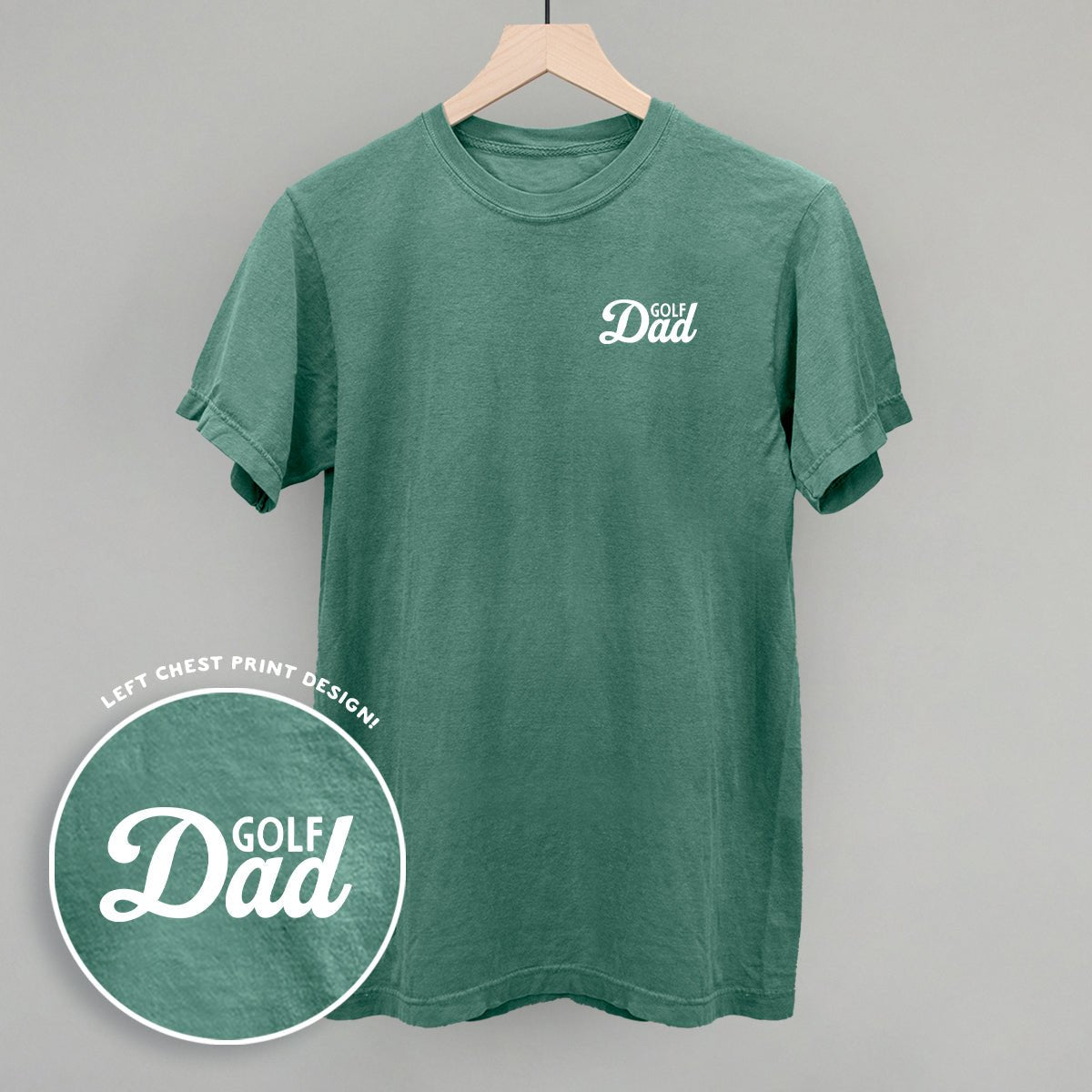 Golf Dad (White) (Left Chest) T-shirt