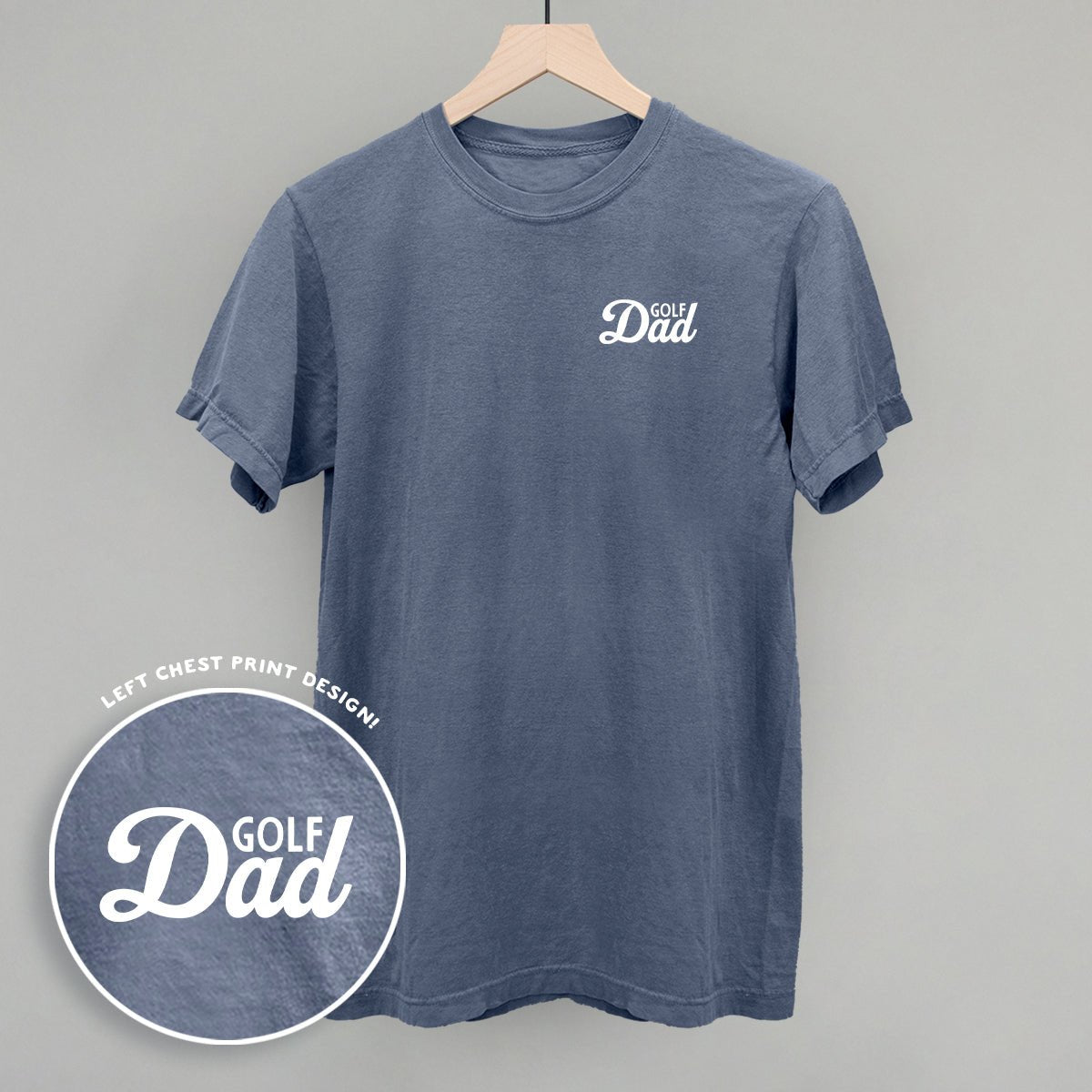 Golf Dad (White) (Left Chest) T-shirt