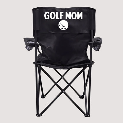 Golf Mom Black Folding Camping Chair