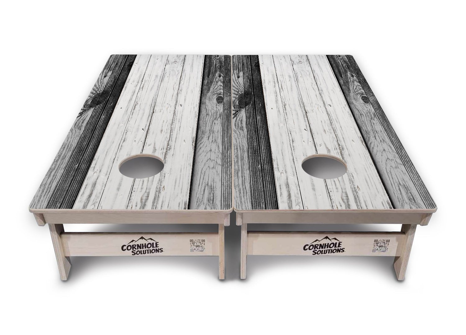Grey Two Tone Slats Cornhole Boards - Professional Tournament Series
