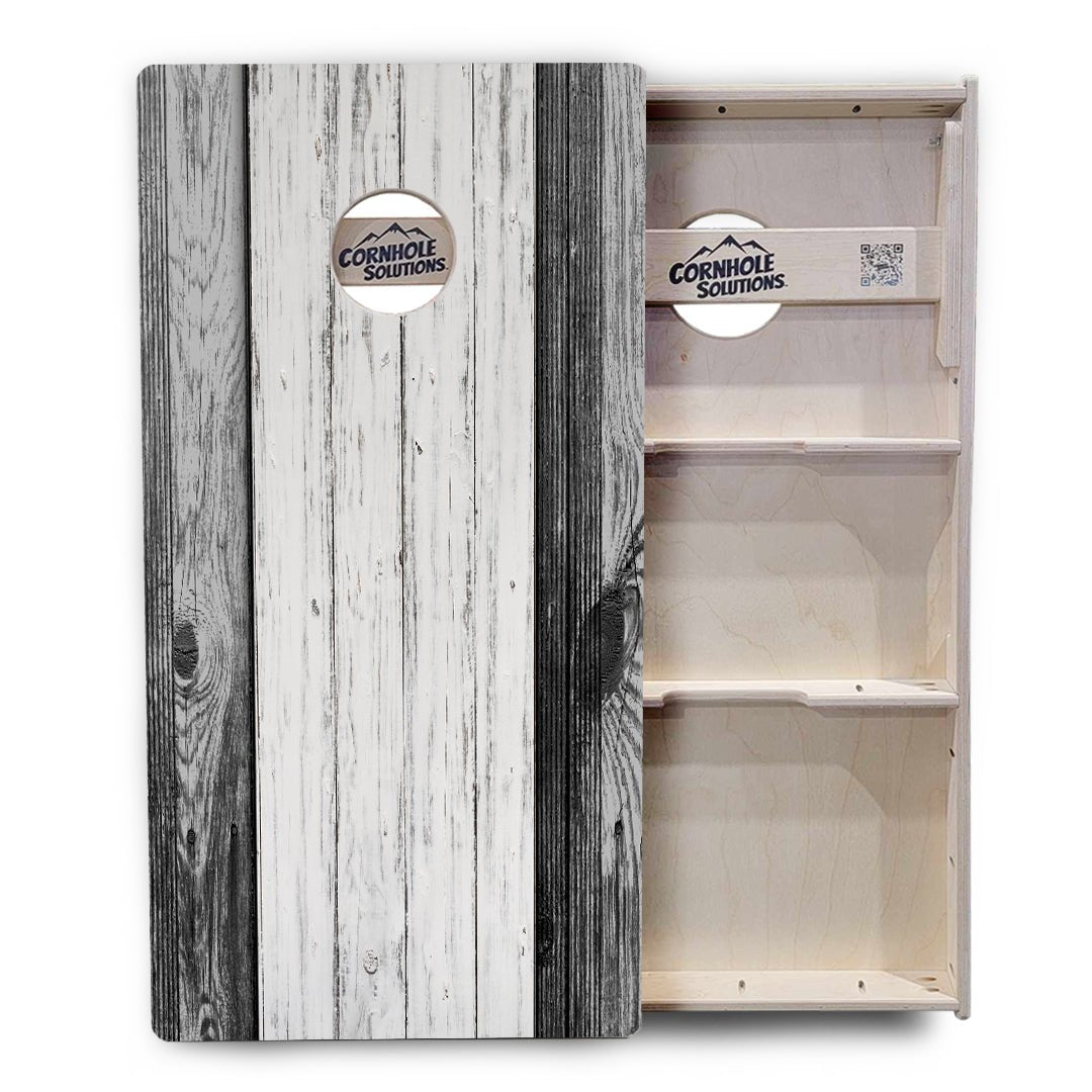 Grey Two Tone Slats Cornhole Boards - Professional Tournament Series