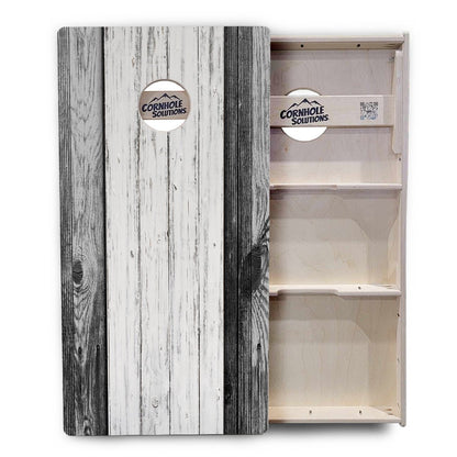 Grey Two Tone Slats Cornhole Boards - Professional Tournament Series