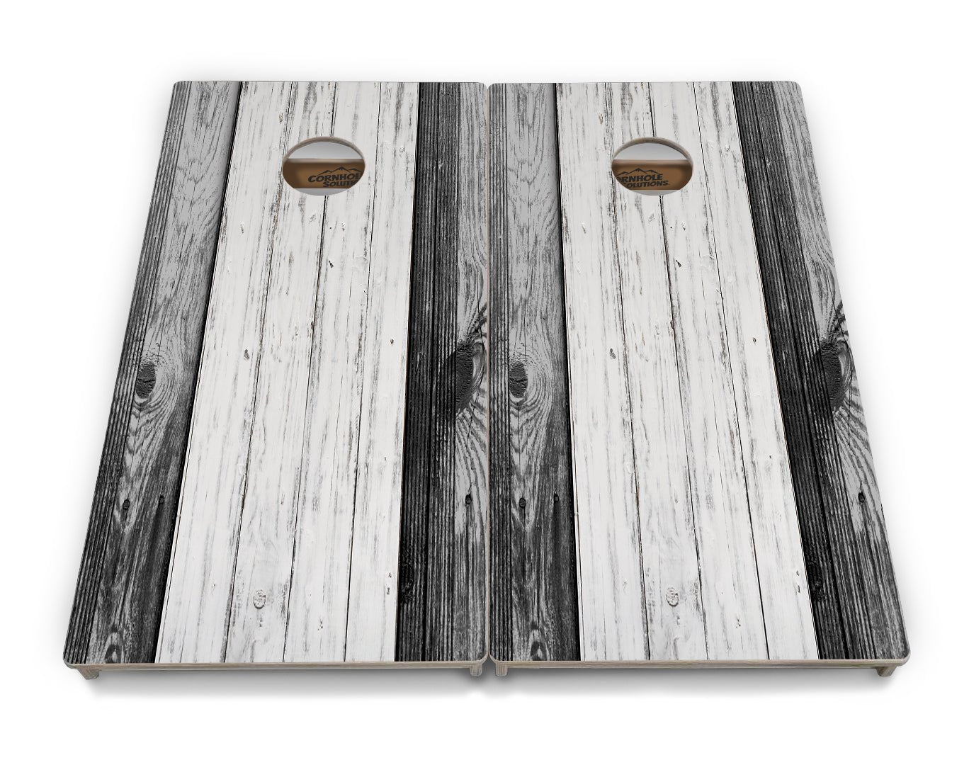 Grey Two Tone Slats Cornhole Boards - Professional Tournament Series