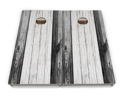 Grey Two Tone Slats Cornhole Boards - Professional Tournament Series