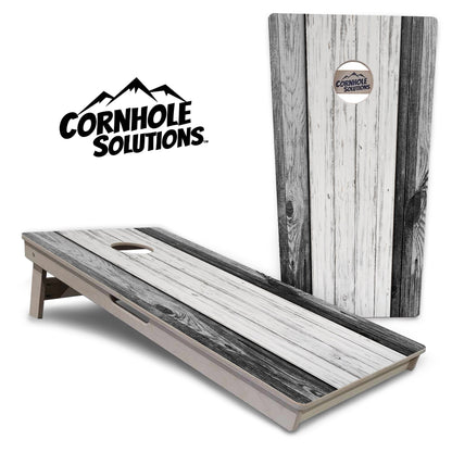Grey Two Tone Slats Cornhole Boards - Professional Tournament Series