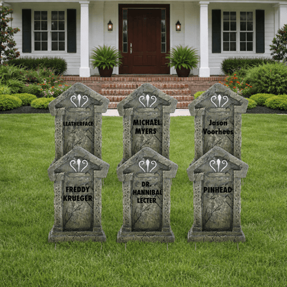 Halloween Serial Killer Tombstones Yard Card